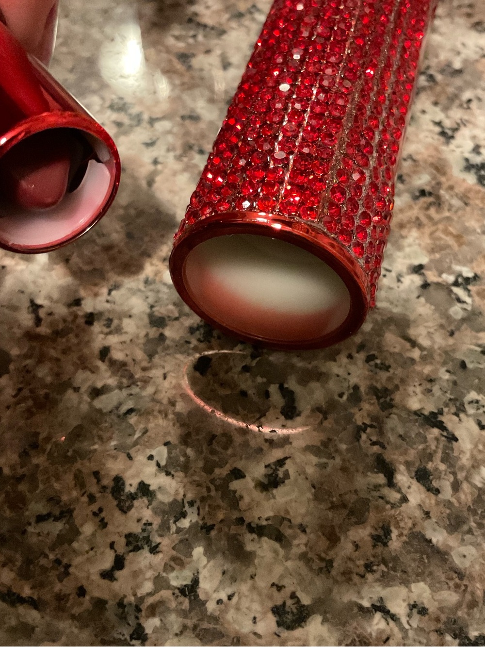 AMORA Red Rhinestone Lipstick Case - Picture 3 of 4